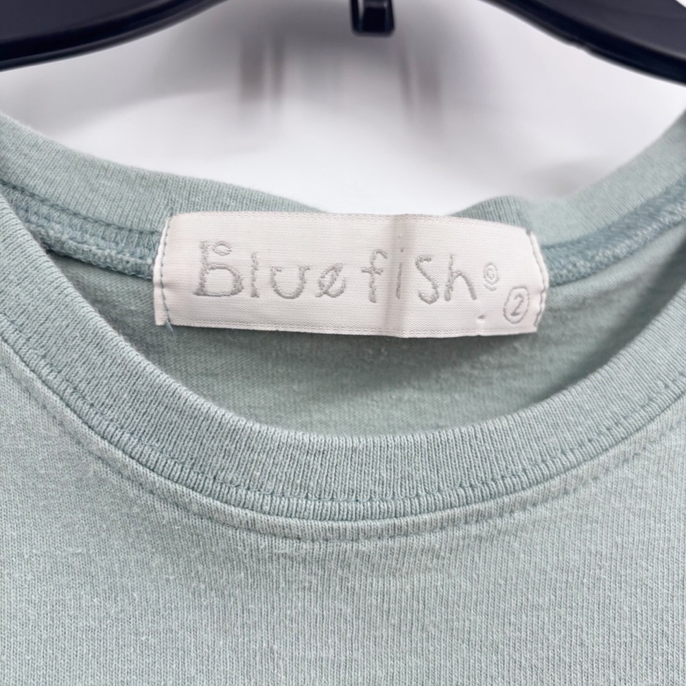 Blue Fish Hand Printed Tee - Picture 4 of 4